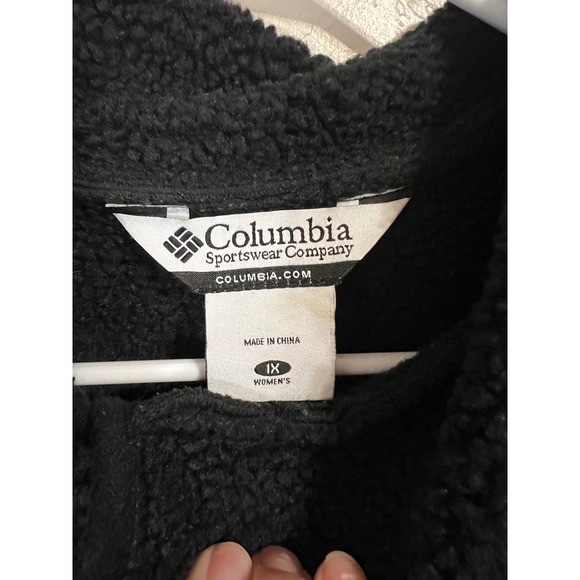 Columbia Sportswear Black Fleece Toggle Jacket Women's 1X Cozy Sherpa Lined - Picture 3 of 11